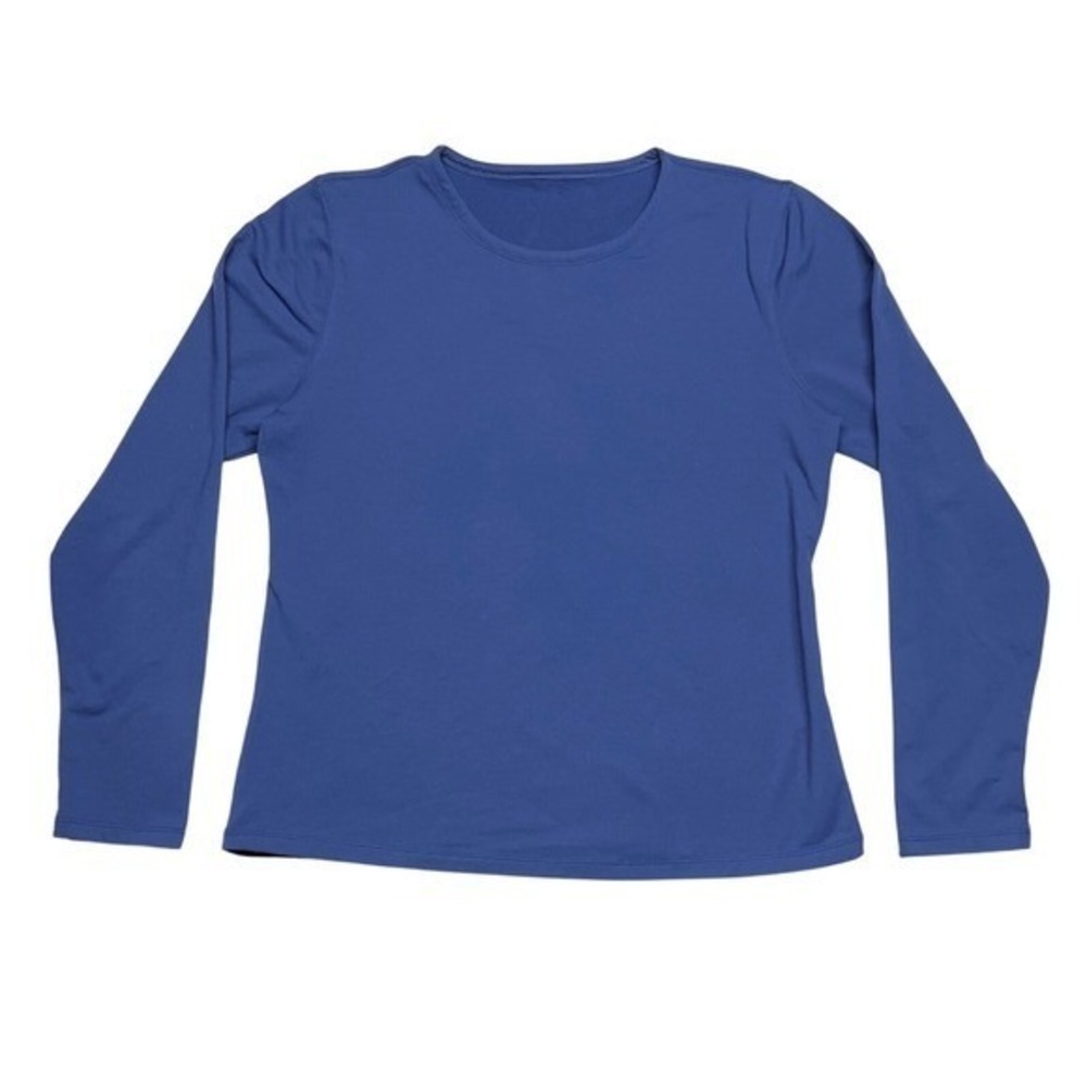 Baleaf Fleece Lined Thermal Base Layer Shirt Thumb Hole Cold Weather Blue XL